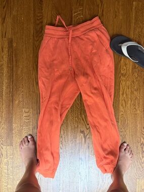 lululemon athletica Orange Drawstring Jogger Pants